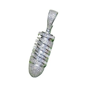 Colgante de pistola de bala de diamante de moissanita totalmente helado, joyería de Hip Hop, excelente corte de diamante, el mejor regalo para hombres y mujeres - Product Image 2