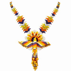 Collar de Cuentas de Vidrio con Diseño de Pájaros Coloridos, Joyería de Moda Hecha a Mano, Collar Decorativo con Cuentas - Product Image 1