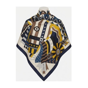 NORTH APPROACH Women's <b>Square</b> <b>Silk</b> <b>Scarf</b> Floral Print Elegant Multi-Functional Fashion Accessory All Seasons - Product Image 1