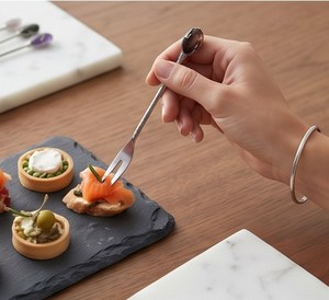 Ensemble de fourchettes en métal de style bohème avec manches en pierres précieuses, compatibles lave-vaisselle, pour mariage, dîner, accessoires de table - Product Image 3
