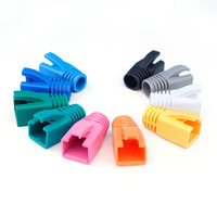 Konektor RJ45 Warna-warni Pelindung Kabel PC Cocok untuk Konektor UTP, FTP, RJ45 Passthrough Pelindung Kabel RJ45