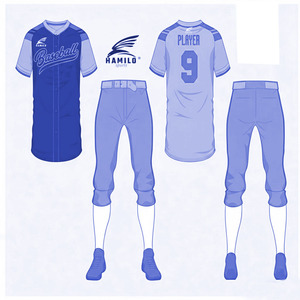 Personalized Adults <b>Baseball</b> Uniform Set Plus Size Sportswear 100% Polyester Breathable Quick Dry Custom Team Name Logo Printing - Product Image 3