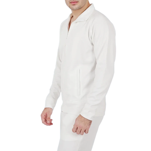 Men's White Tracksuit Set Zip Up Jacket and Long <b>Pants</b> Casual Breathable Two Piece Outfit Solid - Product Image 4