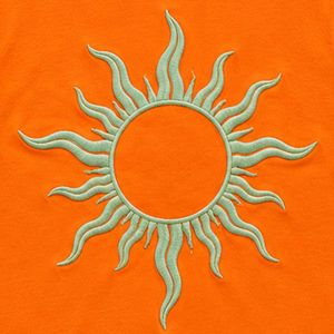 Camiseta sin mangas naranja con diseño de sol bordado en verde menta, chaleco informal de algodón para mujer, cuello redondo, tops de moda personalizados para verano - Product Image 6