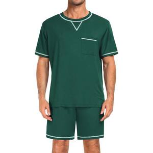 Ensemble de shorts décontractés d'été pour hommes, t-shirt à manches courtes, ensemble de survêtement uni en 2 pièces, polyester/coton respirant - Product Image 6