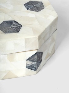 Bone Inlay Jewelry Storage <b>Box</b> Geometric Pattern Decorative <b>Trinket</b> Organizer Minimalist Keepsake <b>Box</b> Handmade Home Decor - Product Image 3