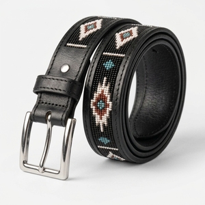 Ceinture décontractée en cuir véritable faite à la main, personnalisée, vintage, avec boucle carrée en acier massif, écologique, fabricant OEM ODM en gros - Product Image 5