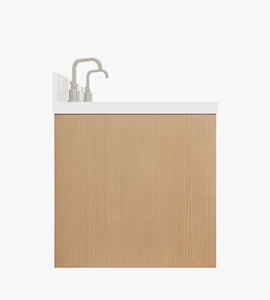 Meuble de salle de bain Lydia 61 pouces avec double vasque, en chêne naturel, directement de l'usine au Vietnam - Product Image 3