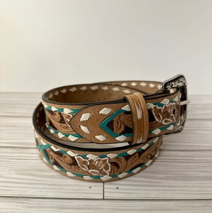 Wholesale Custom Western Dress Buckle Tooled <b>Belt</b> for Men Women Cowgirl Cowboy <b>Belt</b> - Product Image 5