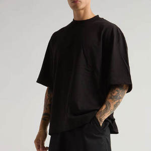 เสื้อยืดโอเวอร์ไซส์ผ้าเทอร์รี่พิมพ์ลายสกรีนตามสั่ง ปริมาณมาก น้ำหนัก 250 กรัม รับผลิตแบรนด์ส่วนตัว ขายส่ง - Product Image 1