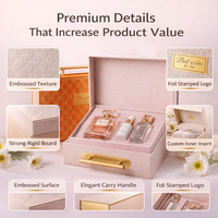 Boîte cadeau magnétique pliable personnalisée avec poignée, style valise de luxe, emballage rigide en carton pour produits de beauté