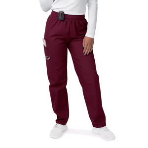 Ensemble de blouses médicales rouge vin pour femmes, col en V, vêtements d'hôpital, tenue clinique professionnelle, uniforme d'infirmière - Product Image 4