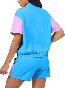 RABUSH SPORTS Wholesale High Quality Nylon Windbreaker Short Set Custom Printed Patchwork Color Block Casual Streetwear - Product Image 2