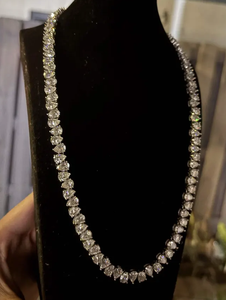 Luxury Pear Cut Moissanite Tennis <b>Necklace</b> Iced Out Chain Hip Hop Jewellery Romantic <b>Statement</b> Gift - Product Image 1