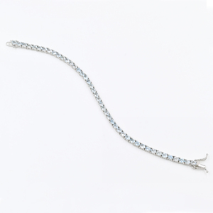 High on Demand Elegant Aquamarine Oval Shaped Natural Gemstone Tennis 4x3 Mm Fine Charm <b>Bracelet</b> Fine Jewelry <b>For</b> <b>Man</b> And Women - Product Image 2