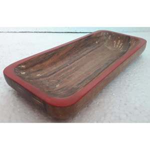 Bandeja decorativa de madera hecha a mano Bandeja para servir con elegancia y estilo - Product Image 2