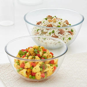 Juego de 2 tazones para ensalada de acrílico personalizados, aptos para lavavajillas, diseño minimalista, vajilla para servir en el hogar. - Product Image 1