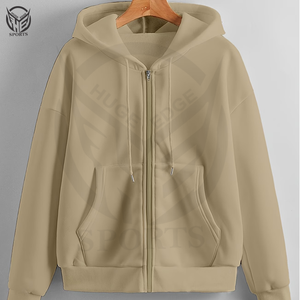 เสื้อฮู้ดดี้ผู้ชายทรงโอเวอร์ไซส์ ผ้าเฟรนช์เทอร์รี่เนื้อหนา คุณภาพสูง กันลม เป็นมิตรกับสิ่งแวดล้อม ซิปหน้า แบบดรอปโชว์เดอร์ สำหรับฤดูหนาว - Product Image 1