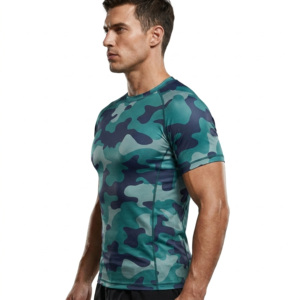 Maillots de bain anti-UV personnalisés pour adultes, en polyester et élasthanne imprimés, UPF50+, antibactériens, séchage rapide, respirants, 180g, manches courtes, livraison rapide - Product Image 2