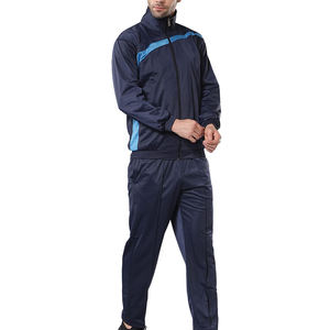 Ensemble coupe-vent pour homme : T-shirt et short personnalisés, ensemble deux pièces avec fermeture éclair en polyester - Product Image 1