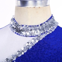 Costume de danse de patinage artistique pour femmes Robe sans manches pour concours de danse uniforme de cheerleading