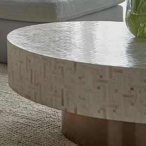 Table basse ronde en os incrusté, vente en gros, prix usine, design premium, meilleur design - Product Image 1