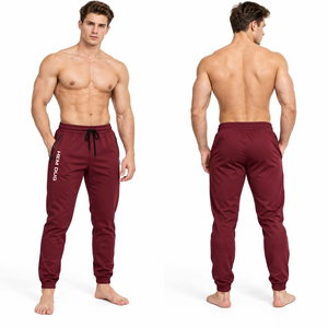 <b>Men's</b> Jogger Pants Drawstring Waist Cuffed <b>Trousers</b> Letter <b>Print</b> Workout Pants <b>Men</b> Cotton Fleece Jogger Pants Fitness <b>Trousers</b> - Product Image 4