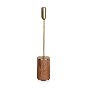 Gabinete de Templo Cilíndrico de Madera de Teca Marrón Tallado a Mano, Decoración para el Hogar, Forma Hexagonal, Ecológico y Duradero, 28x28x50 cm, Aqudus - Product Image 1
