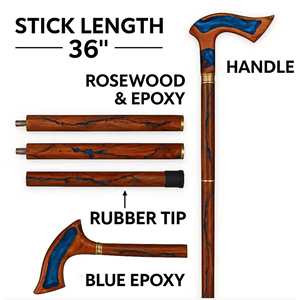 Canne en bois artisanale avec détails artistiques, bâton de marche en bois pour équipement de sport de plein air, bâton de randonnée durable en bois dur - Product Image 4