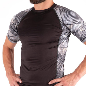 Customize Your Own Logo Heat-Transfer Printed Half Sleeve Rash Guard <b>Compression</b> <b>Shirts</b> <b>for</b> MMA BJJ Quick Dry Polyester/Nylon - Product Image 6