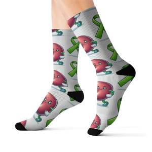 Calcetines Deportivos con Diseño de Células Rojas y Cinta Verde, Transpirables y de Secado Rápido para Adultos, para Yoga, Running, Poliéster/Nailon - Product Image 4