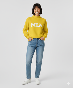 Winter Casual <b>Dropped</b> Shoulder Breathable Pullover Mock Neck Long Sleeve Eco-Friendly Sweatshirt Customizable Front - Product Image 2