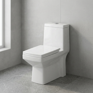 WC monobloc en céramique Vistaar Commercial avec système de chasse siphonique pour la construction de salles de bain modernes - Product Image 1