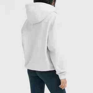 Sweat-shirt unisexe surdimensionné à col rabattu en coton 100 % pour femme, avec demi-fermeture éclair, modèle 2026 - Product Image 6