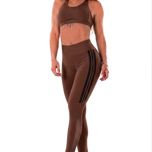Conjunto de Yoga para Mujer, de la Mejor Calidad, Texturizado, con Costuras Sólidas, Estampado Digital, 2 Piezas, Transpirable, Cintura Alta - Product Image 1