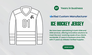 Maillot de hockey sur glace respirant pour homme 2026 avec logo et numéro personnalisés - Product Image 6