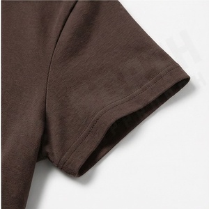 T-shirt court à manches courtes pour femme, personnalisé, léger, couleur unie, col rond, haut court, vêtements de sport haut de gamme, vêtements décontractés - Product Image 6