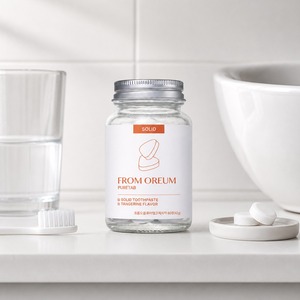 [FROM OREUM] Dentifrice Business Stay Solid saveur mandarine de Jeju, 60 comprimés pour kit de toilette de voyage - Product Image 1