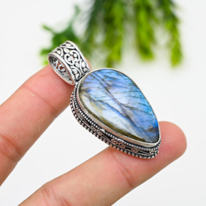 Blue 925 Silver Luxury <b>Statement</b> <b>Necklace</b> 22g - Product Image 2