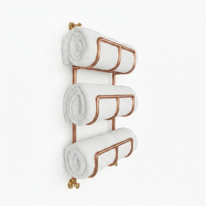 Wholesale Vintage Bathroom Accessories <b>Gold</b> <b>Wall</b> Mounted Towel Rack Ornate Victorian Style 3-Tier Vertical Bathroom Towel Holder - Product Image 5