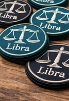 Patch brodé Zodiaque Libra 10 couleurs, thermocollant/à coudre, motif astrologique (2,5 pouces chacun)