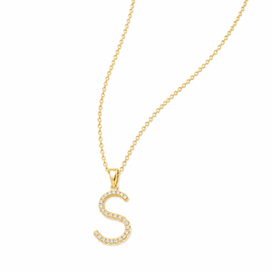 Collier avec pendentif lettre S personnalisé, argent sterling 925, moissanite, cadeau de fiançailles pour elle - Product Image 5
