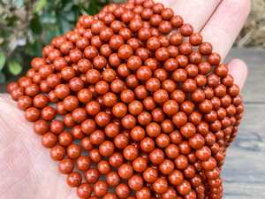 Cuentas Redondas Lisas de Jaspe Rojo Natural de 15 Pulgadas, 2mm 3mm 4mm 6mm 8mm 10mm 12mm, Piedras Preciosas Sueltas para Fabricación de Joyería - Product Image 4