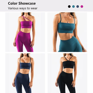 Leggings solides de qualité supérieure, longueur complète, extensibles, respirants, pantalons de yoga pour femmes, noir, bleu marine - Product Image 4