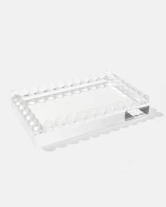 Plateau de service moderne en acrylique au design minimaliste élégant pour la présentation dans les chambres d'hôtel et sur les tables à manger - Product Image 4