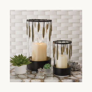 Set Of Two Metal and <b>Glass</b> Candle Holder Stylish Customized New Design Decorative Candle Holder For Home Interior Decor - Product Image 1