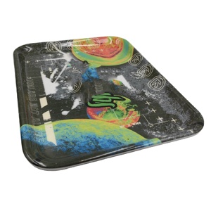 Bervage Serving Trays Rectangular Custom Printing Bulk Plastic Melamine Serving Trays