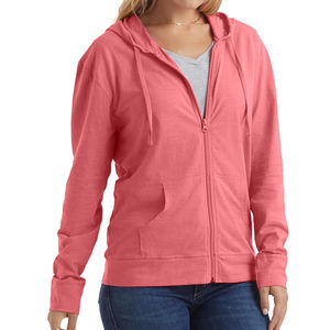 Sweat à capuche zippé pour femme en tissu polaire style streetwear hip-hop, écologique, séchage rapide, respirant, vêtements d'hiver OEM - Product Image 3