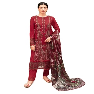 Venta al por mayor de 3 piezas de diseñador pesado Maxi Lawn Suits Original de marca pakistaní e india Lehnga Choli por Ramsha - Product Image 1