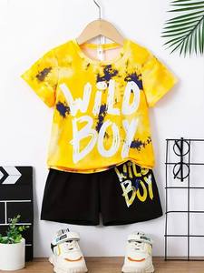 Conjunto de Verano Personalizado OEM 2026, Conjunto de Dos Piezas con Camiseta y Pantalones Cortos con Estampado de Letras, Traje Informal a la Moda - Product Image 2